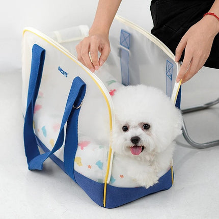 Sac de transport portable pour animaux de compagnie avec design respirant pour petits chiens et chats