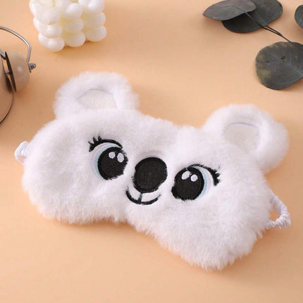 Masque pour les yeux en peluche d'animal