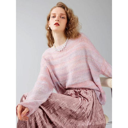 Women's Autumn/Winter Oversize Alpaca Wool Blend Pullover - Wnkrs