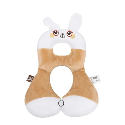 Kids' Cartoon Animal U-Shaped Neck Pillow - Comfort & Protection for Car Travels - Wnkrs