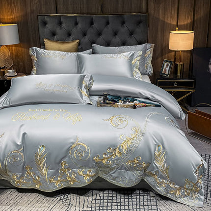 Ice Silk Quilt Sets Bed Sheets Bedding Four-piece Set - Wnkrs