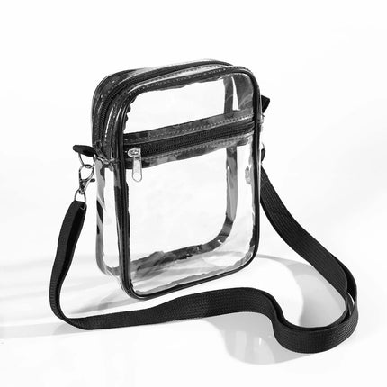 Sac à bandoulière en PVC transparent pour femme, approuvé pour le stade