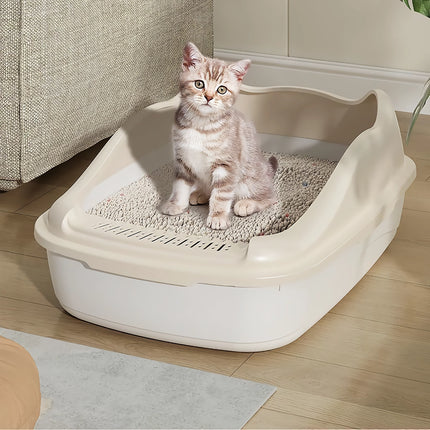 Caja de arena para gatos semicerrada con pala: perfecta para perros y gatos pequeños