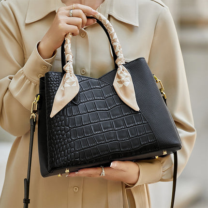 Sac à bandoulière élégant en cuir véritable blanc