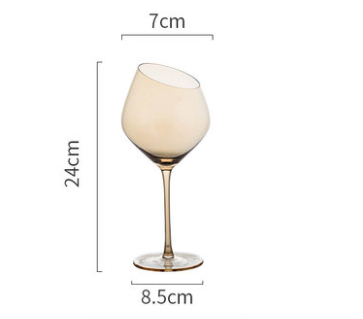 Wine Glass Oblique Mouth, Red Wine Glass Crystal Champagne Glass High-end Goblet Foreign Wine Glass - Wnkrs