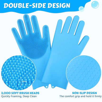 Gants en silicone pour le toilettage et le nettoyage des animaux