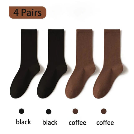 Lot de 4 paires de chaussettes amples en coton pour femmes