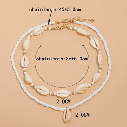 Bohemian Summer Sea Shell Choker Necklace Set