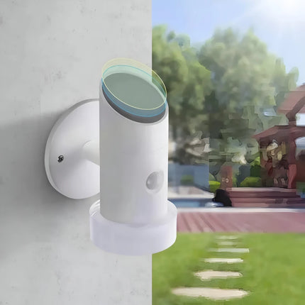 Lámpara de pared con sensor inteligente para exteriores, resistente al agua y con ángulo de detección de 90°