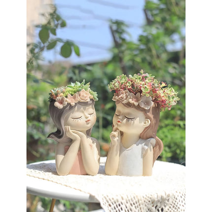 Charmante jardinière Fairy Girl de 7,8 pouces pour plantes succulentes