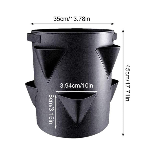 Sac de culture multi-poches de 7 gallons pour fraises, tomates et plus