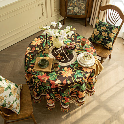 Nappe à pampilles de luxe - Design élégant marron foncé