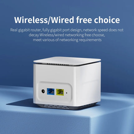 AC1200 Mesh Router with 2000 sq.ft Coverage, Dual-Band Gigabit WiFi Extender