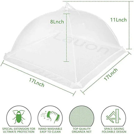 Lace-Trimmed Foldable Mesh Food Cover - Wnkrs