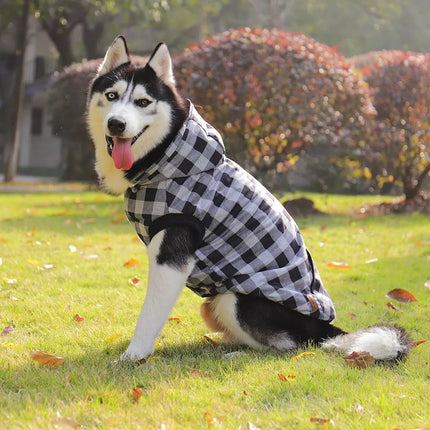 Manteau d'hiver pour grand chien avec capuche amovible