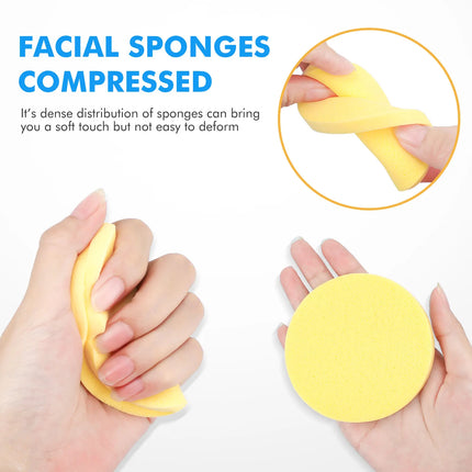 50 esponjas de limpieza facial comprimidas: esponjas desmaquillantes desechables para esteticistas