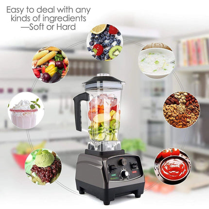 High Power 2200W Commercial Grade Blender with Timer, 2L BPA-Free Jar - Wnkrs