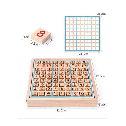 Wooden Sudoku Checkers Logical Thinking Board Game Toys - Wnkrs