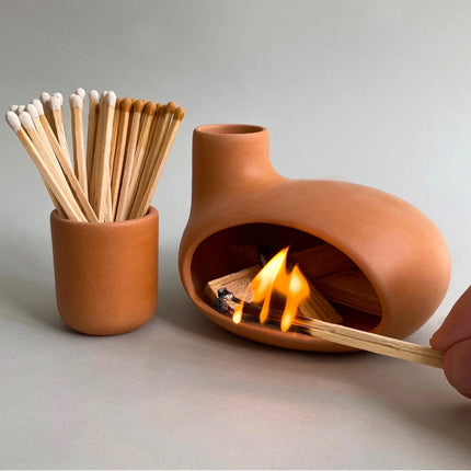 Quemador de incienso de cerámica para chimenea de mesa con soporte de Palo Santo