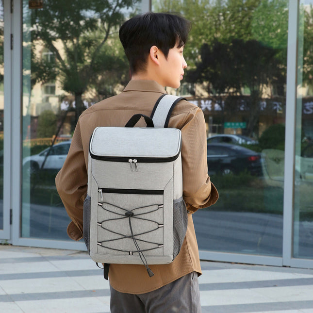 Mochila con cremallera y rayas reflectantes, aislamiento térmico y aislamiento térmico
