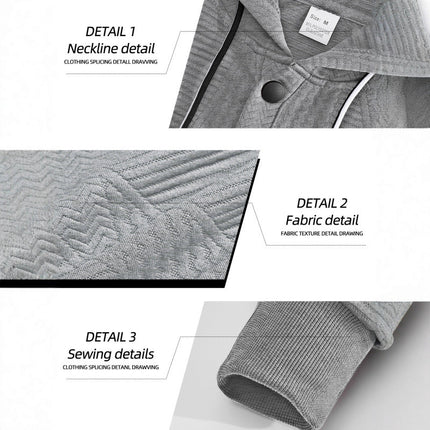 Suéter deportivo informal de manga larga con capucha para hombre, de color liso y corte holgado.