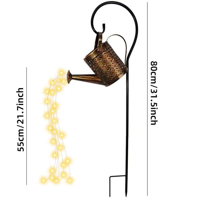 Lámpara LED solar para regadera con luces en cascada