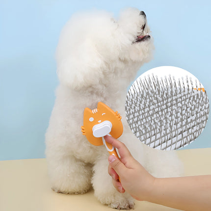 Brosse de toilettage autonettoyante pour animaux de compagnie - Élimine les poils de chien et de chat