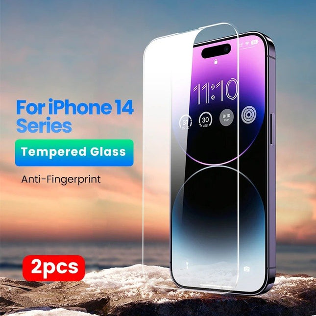Protections d'écran en verre trempé pour iPhone 13 et 14