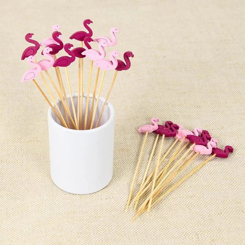 100-Piece Tropical Decorative Food Pick Set