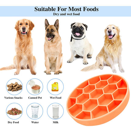 Gamelle pour chien à alimentation lente avec base en silicone antidérapante et ventouse