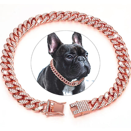 Collier élégant en acier inoxydable pour chien