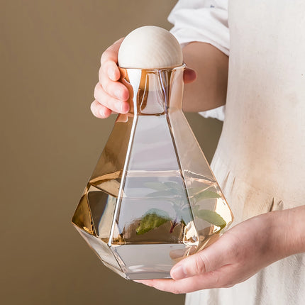 Ensemble de carafe en verre élégant avec couvercle en bois – Parfait pour toutes les occasions