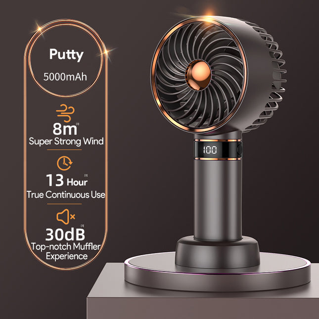 Miniventilador de aire acondicionado portátil de mano de 5000 mAh