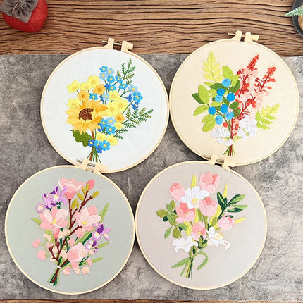 Kit de broderie de fleurs pour débutants