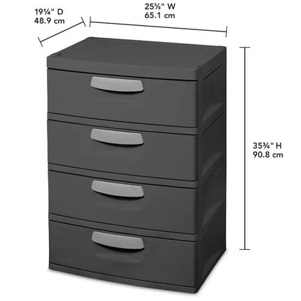 Durable 4-Drawer Storage Organizer for Home and Garage - Wnkrs