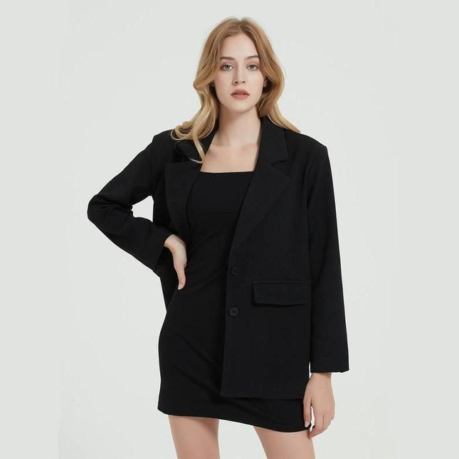 Manteau blazer noir élégant pour femme