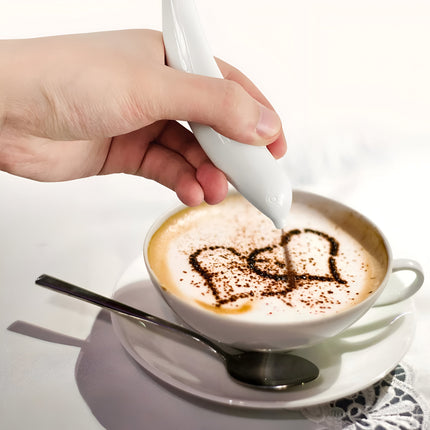 Electric Latte Art Pen for Coffee, Cake, and Spice Decoration