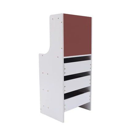 Modern White 3-Drawer Nightstand with Storage Shelves - Wnkrs