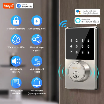 Smart WiFi Keyless Entry Door Lock with Touchscreen Keypad