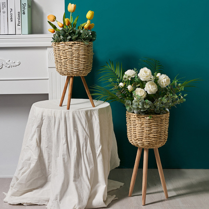 Floor - standing flowerpot straw furniture - Wnkrs