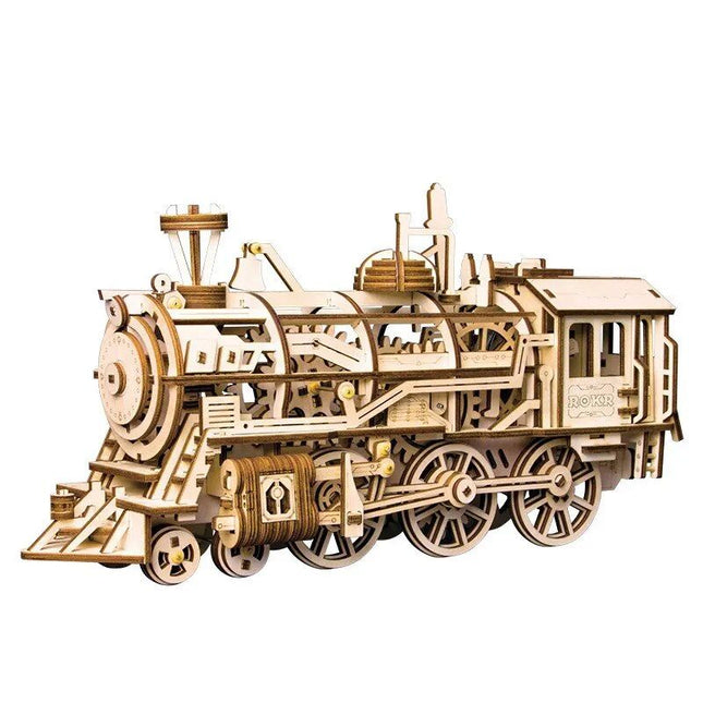Clockwork Wooden Locomotive Model Kit - Wnkrs