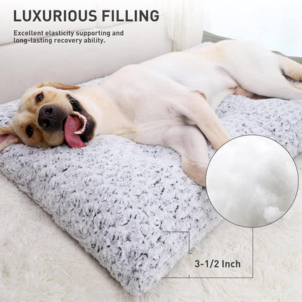 Lit pour chien en peluche de luxe lavable