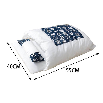 Cama cueva para gatos con estampado