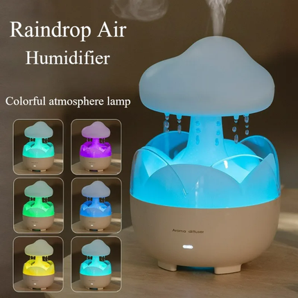 Humidificador de aire Raindrop con lámpara de colores