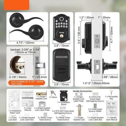 Keyless Entry Fingerprint Smart Door Lock with Keypad and Keys - Wnkrs