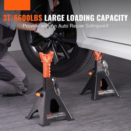 Heavy-Duty Double Locking Jack Stands 3/6 Ton Capacity - Wnkrs