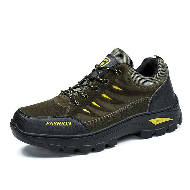 Men's Hiking Work Shoes Casual Breathable Lace-up Sneakers Outdoor Running Sports Shoes