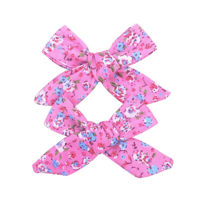 Colorful Bow Hair Clips for Girls 2 pcs Set - Wnkrs