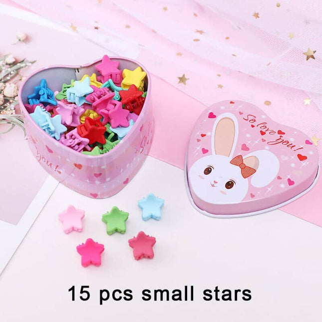 Girl's Candy Colors Mini Hair Claws 15 Pcs Set - Wnkrs