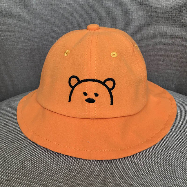 Cartoon Bear Printed Kid's Bucket Hat - Wnkrs